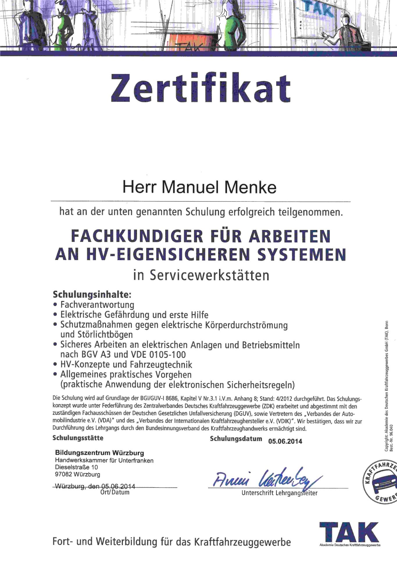 Hochvolt-Zertifikat