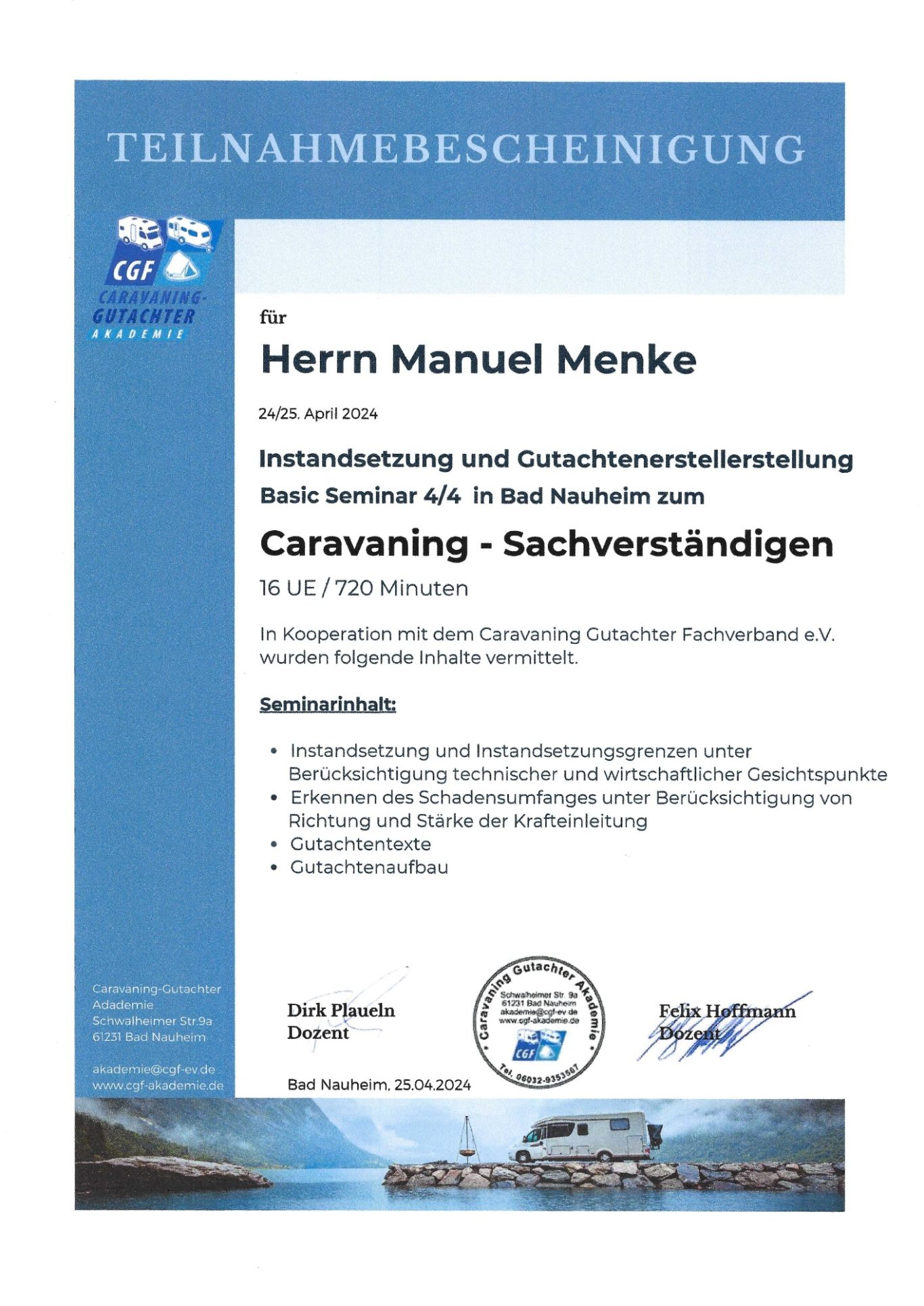 Caravaning-Sachverständiger